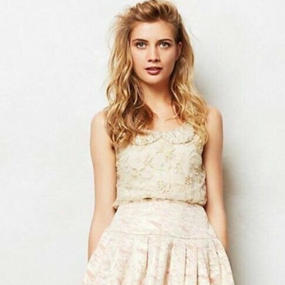 Moulinette Soeurs Sheer Top with Gold Embellishments - Picture 1 of 7